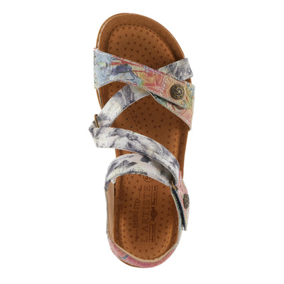Spring Step L'Artiste Women's COLLETTE Energetic Comfort Sandals | Stylish Asymmetrical Design Ice Multi EU 39 / US 8.5