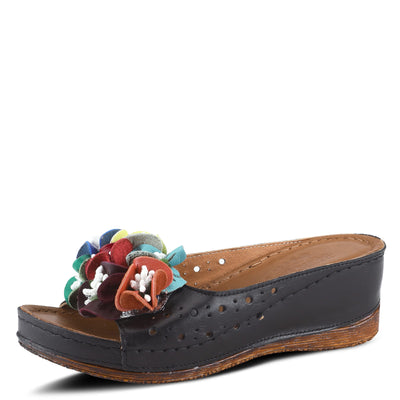Spring Step Women's Flowerchild Slide Sandal Black EU 41 / US 9.5-10