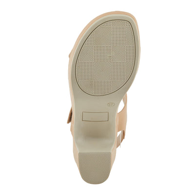 PATRIZIA Women's SANDLIN Slingback Heeled Sandals Beige EU 42 / US 10.5-11