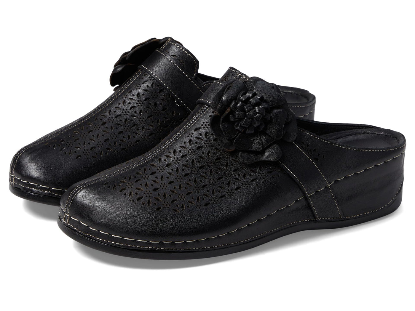 Spring Step Women's Lilybean Leather Clog Black EU 36 / US 5.5-6