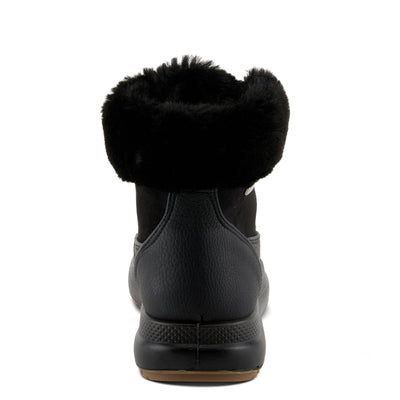 Flexus Women's BURRELL Lace-Up Platform Booties with Faux Fur Lining, Zipper Closure, and Cozy Design