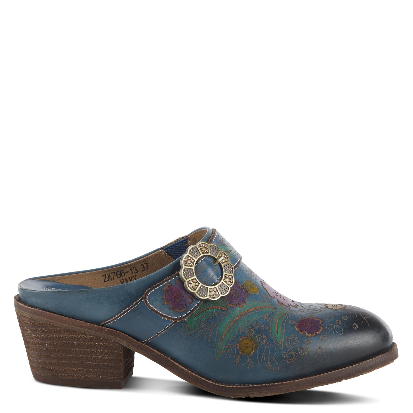 Spring Step L'Artiste Women's Zoozi Leather Mule Blue EU 35 / US 5