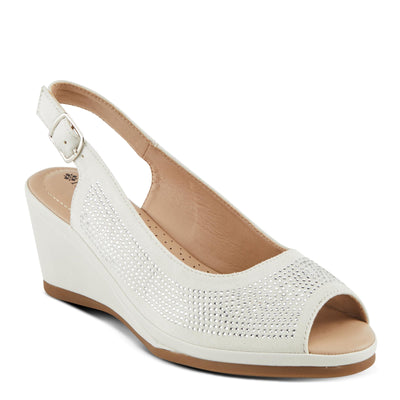 PATRIZIA Women's ADRIELLA Slingback Wedge Sandals White EU 38 / US 7.5-8