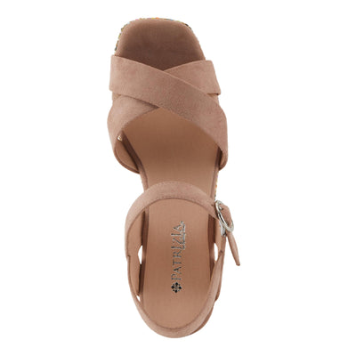 PATRIZIA Women's RAINBOWFUN Multicolor Quarter Strap Wedge Sandals Mauve EU 39 / US 8.5
