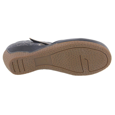 Spring Step L'Artiste Gloss-Pansy Mary Jane Shoes for Women - Ladies Shoes with Hooks and Loops Closure - Womens Shoes for Outdoor, Casuals, Wedding - Black EU 40 / US 9