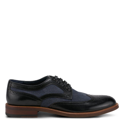 Spring Step Men's Downtown Lace-Up Shoe Black Multi EU 43 / US 9.5-10