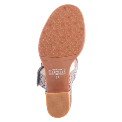 Spring Step L'Artiste Women's Rossie Slide High Heel SandalGrey Multi EU 36 / US 5.5-6
