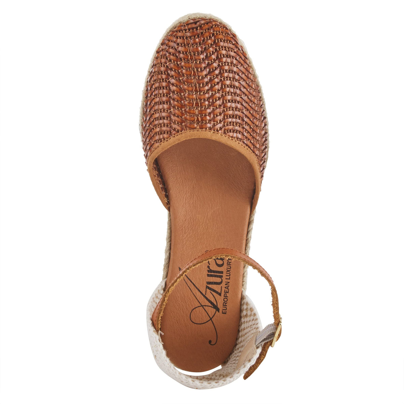 Azura Women's Lia Wedge Sandal Beige EU 40 / US 9