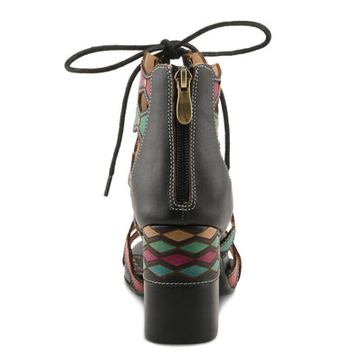 Spring Step L'Artiste Women's Artdeco High Heel Sandal Black Multi EU 40 / US 9
