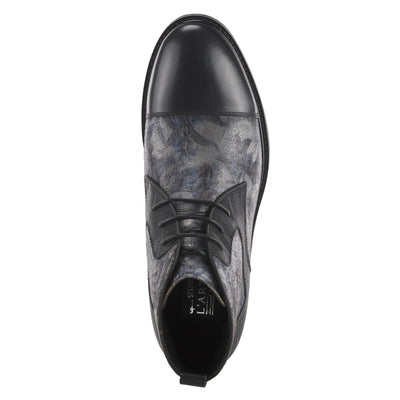 Spring Step L'Artiste Balvin Booties for Men - Cap-Toe Dress Shoe with Lace-up Closure - Comfortable Mens Shoes for Outdoor Walking - Black Multi EU 40 / US 7-7.5