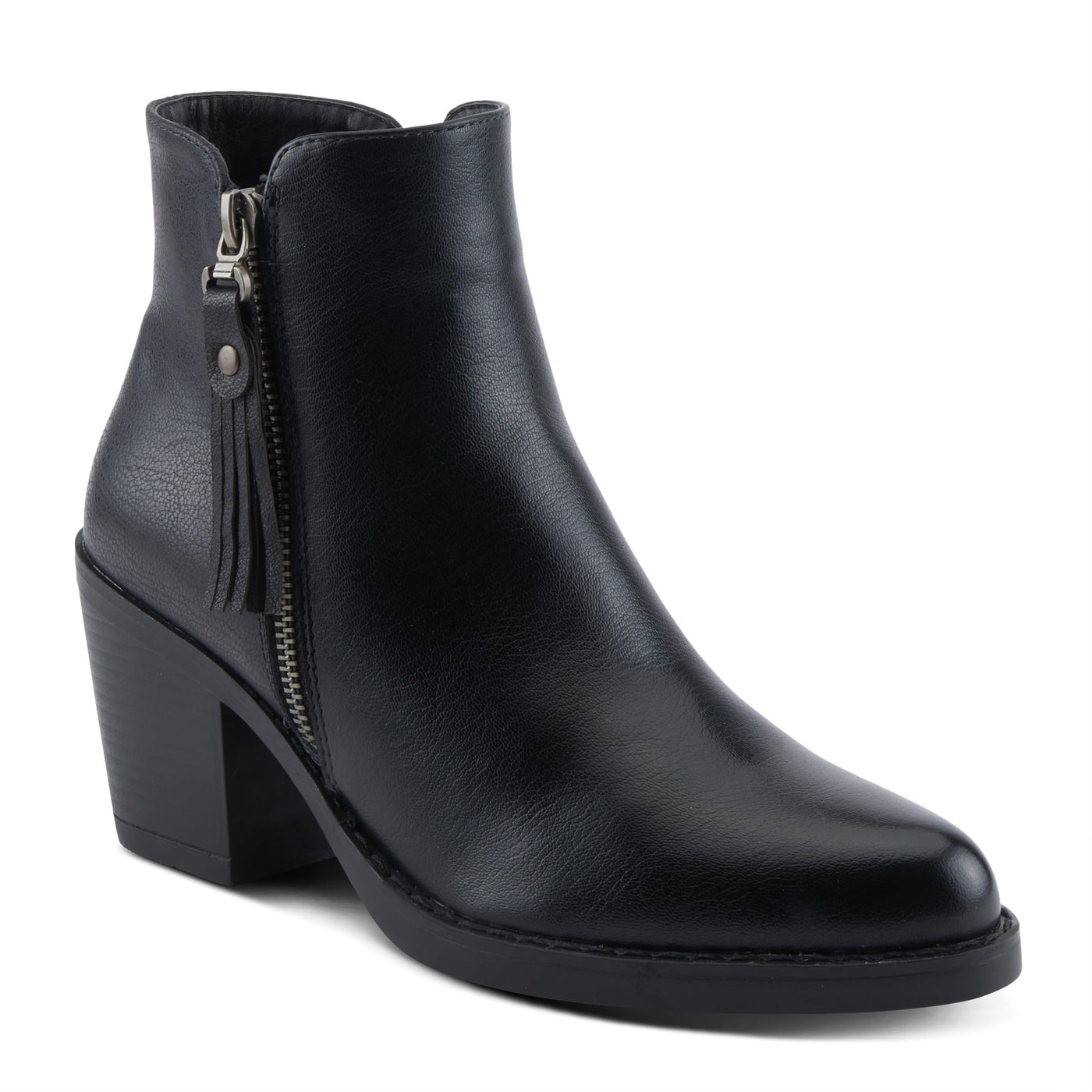 PATRIZIA Women's ALRK Heeled Booties with Fringe Tassels, Zipper Closure, and Western-Inspired Design Black EU 40 / US 9