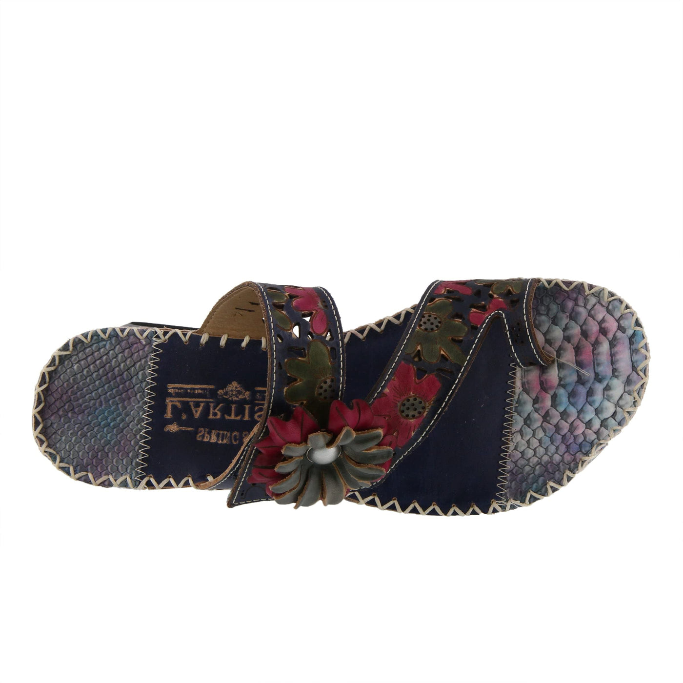 Spring Step L'Artiste Women's Vardi Slide Sandal Blue EU 35 / US 5