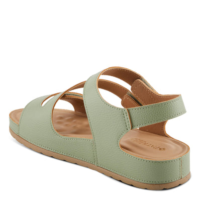 PATRIZIA Women's AREZA Asymmetrical Slingback Flat Sandals Olive Green EU 36 / US 5.5-6
