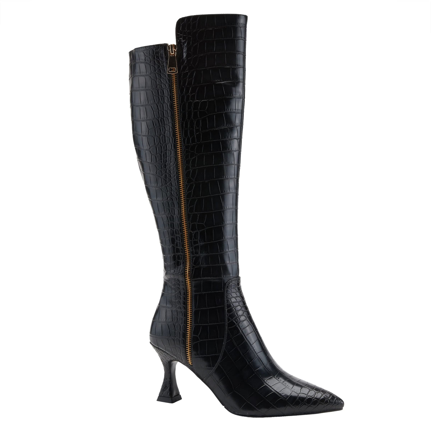 PATRIZIA Women's Wowie Boots Black Croco EU 42 / US 10.5-11