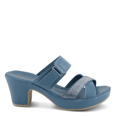 PATRIZIA Women's SCALAN Crystal-Adoed Slide Sandals Blue EU 40 / US 9