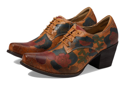 Spring Step L'Artiste Women's Rockinlorna Leather Shootie Camel Multi EU 38 / US 7.5-8