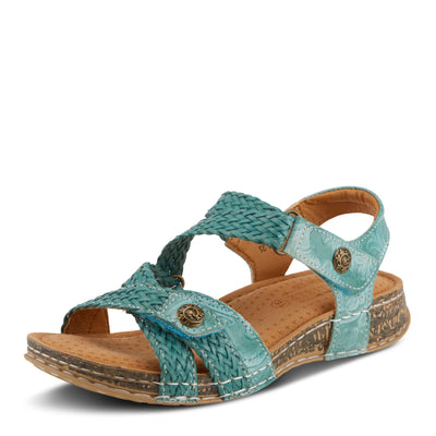 Spring Step L'Artiste Women's Atira Ankle Strap Sandal Teal EU 42 / US 10.5-11