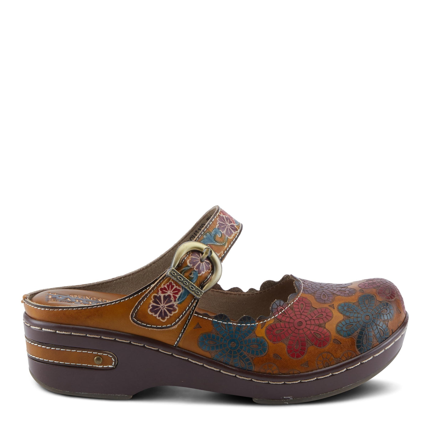 L'Artiste by Spring Step Women's Flochino Clog, Tan Multi, 10