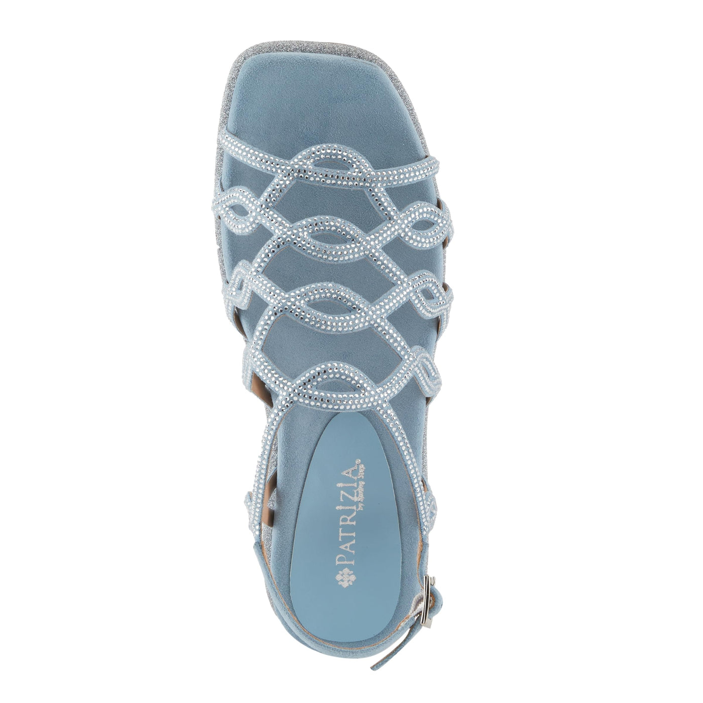 PATRIZIA Women's GLAMGLOSS Flat Sandals Light Blue EU 42 / US 10.5-11