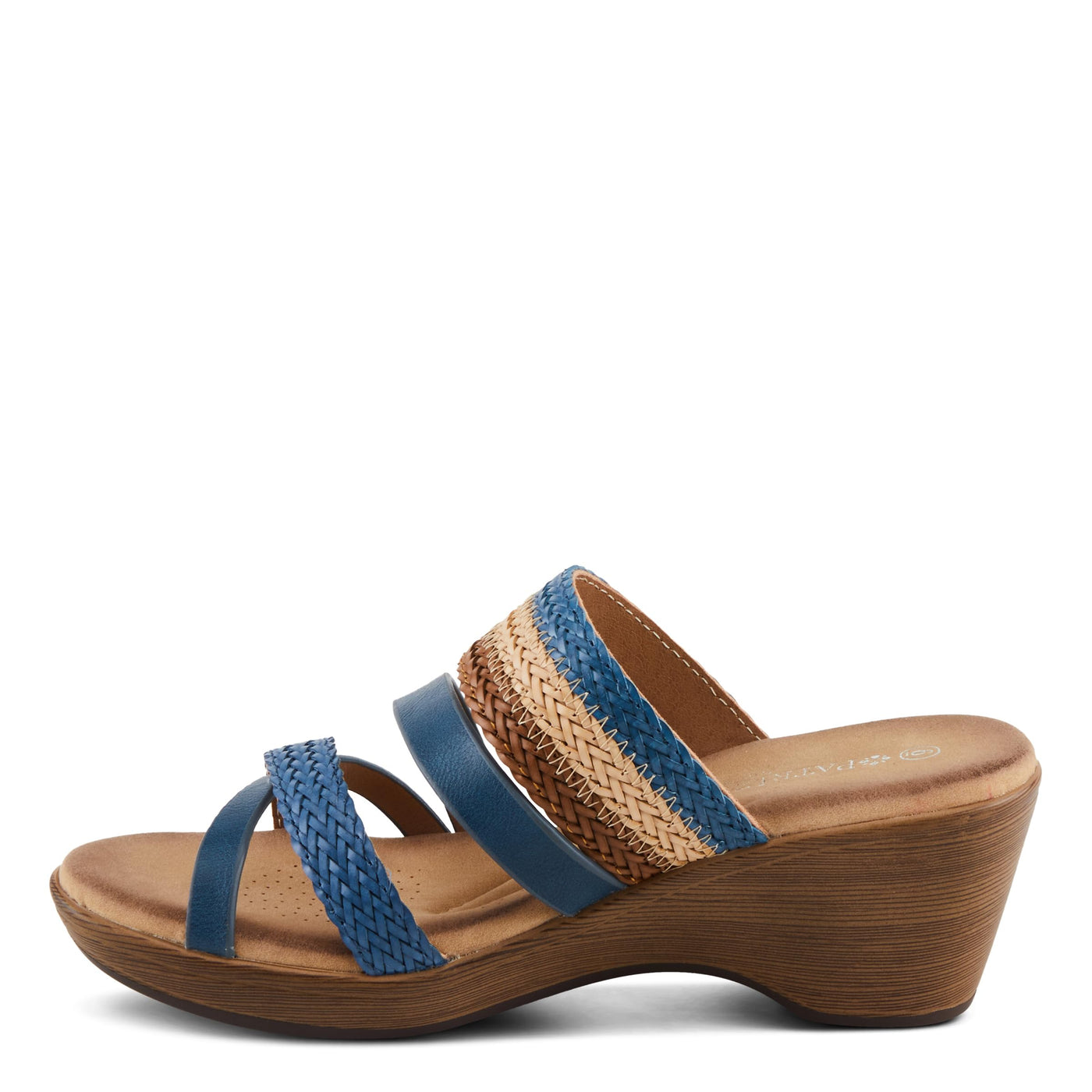 PATRIZIA Women's MAHINA Cross-Strapped Wedge Sandals Blue Multi EU 39 / US 8.5