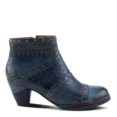 L'Artiste by Spring Step Women's Niobe Ankle Boot, Navy Multi, 9