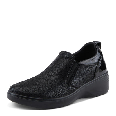 Flexus Women's WRENLY Slip-On Shoes with Faux Leather Upper, Comfortable Fit, and Rubber Outsole Black EU 40 / US 9