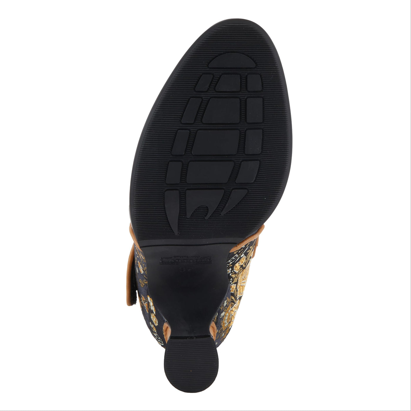 L'Artiste by Spring Step Women's Adodora Mary Jane Heeled, Black Multi, 8