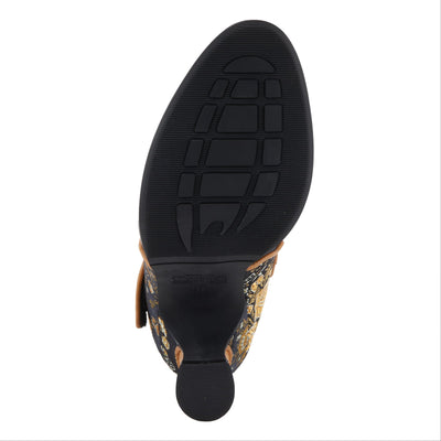 L'Artiste by Spring Step Women's Adodora Mary Jane Heeled, Black Multi, 8