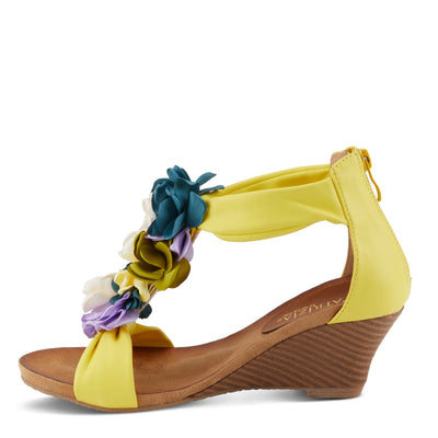 PATRIZIA Women's Begonia Wedge Sandal Yellow Multi EU 40 / US 9