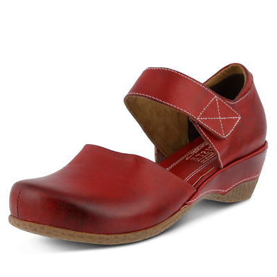 L�Artiste by Spring Step Women's Gloss Mary Jane Flat, Red, 39 EU/8.5 M US