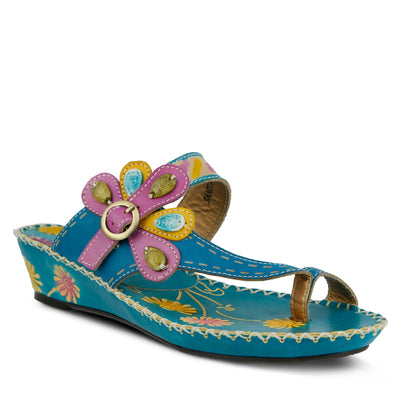 Spring Step L`Artiste Women's Santorini Slide Sandal Turquoise EU 40 / US 9