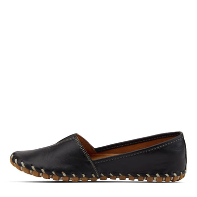 Spring Step Kathaleta Shoes for Women - Ladies Slip-On Shoes with Rubber Outsole - Comfortable Leather Shoes for Womens - Black EU 42 / US 10.5-11