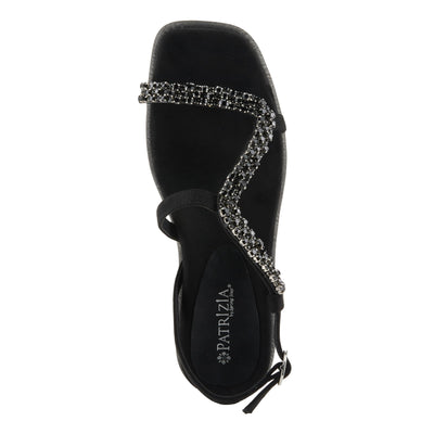 PATRIZIA Women's SHINYQUEEN Flat Sandals Black EU 39 / US 8.5