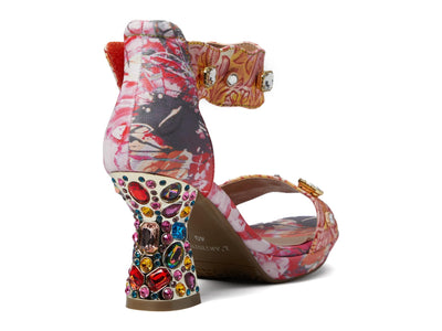 L'Artiste by Spring Step Women's Jewell Sandals, Red Multi, 6.5-7