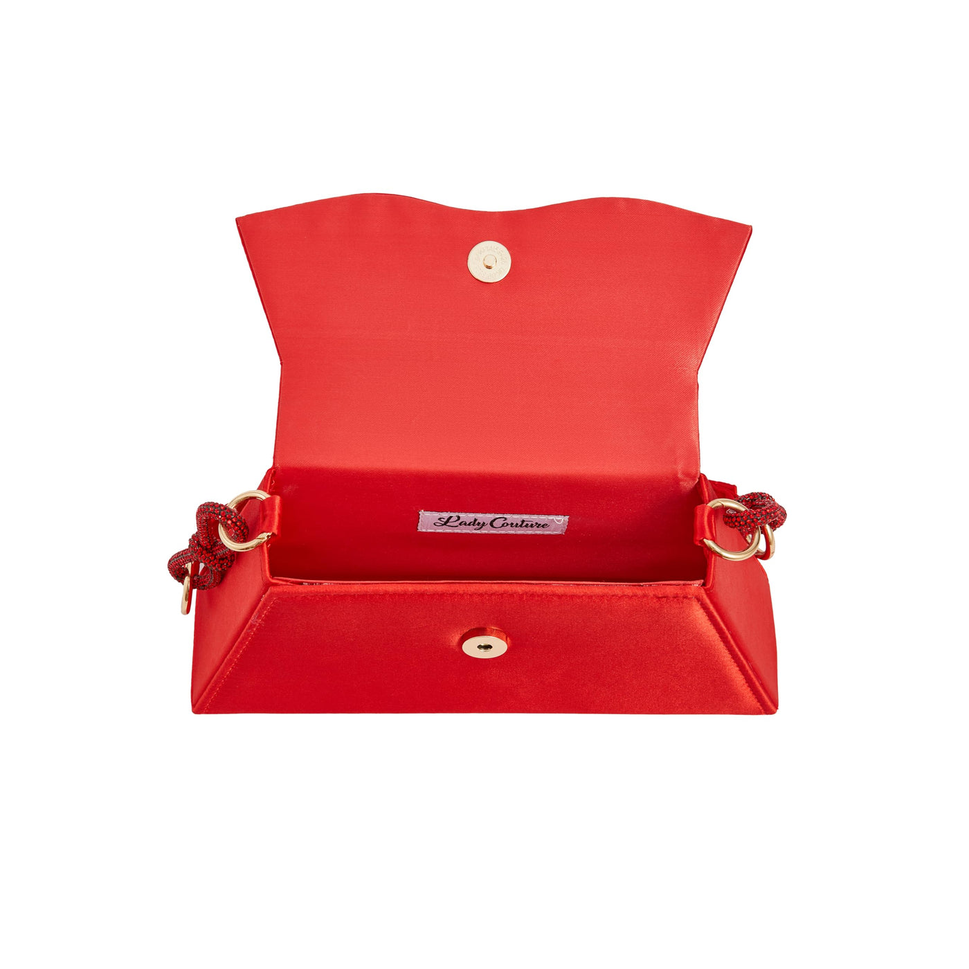 Lady Couture AMY Rhinestone Bow Handbag, Red