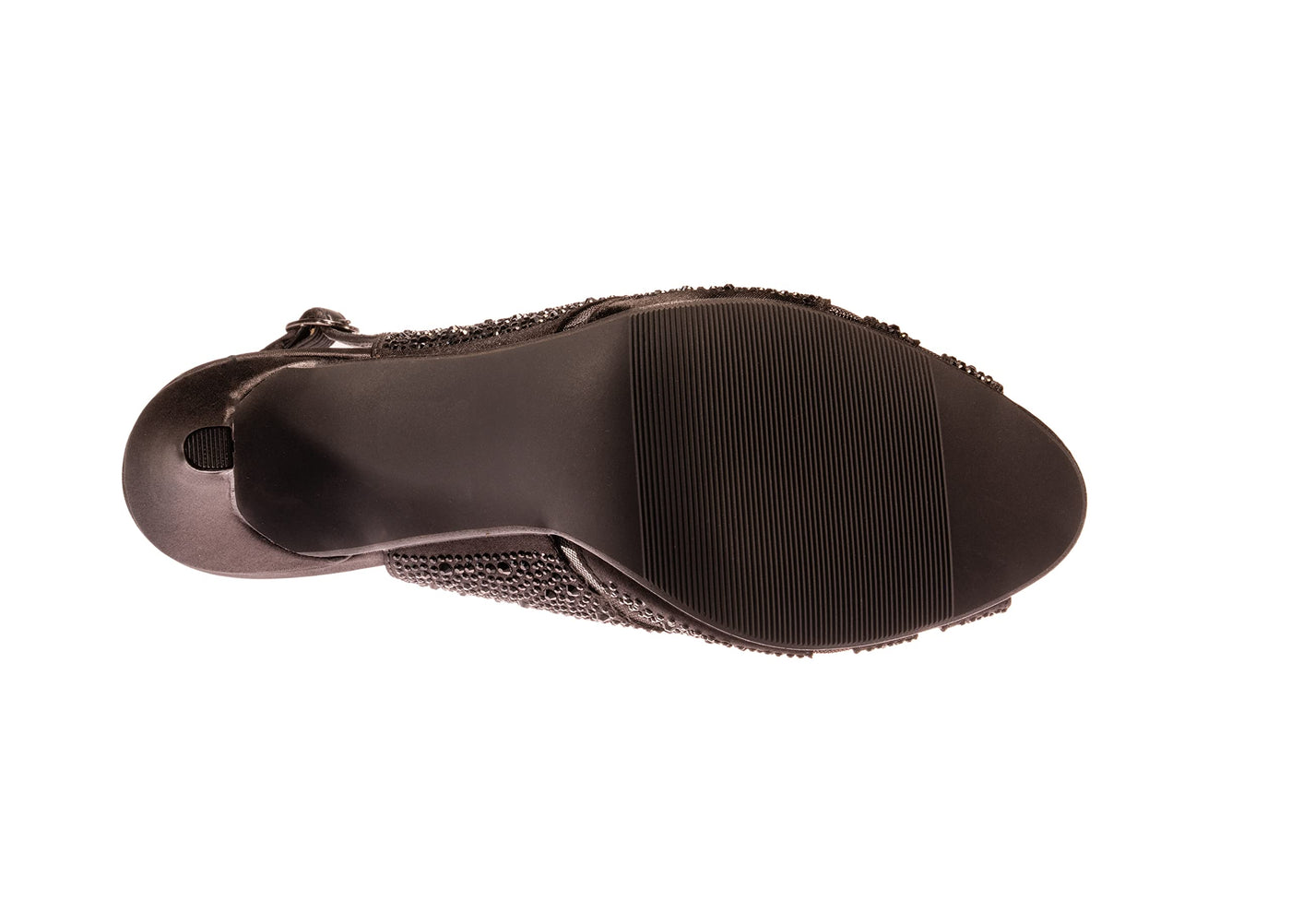 Lady Couture Adore Mid Heel Rhinestone Slingback, Pewter, 13