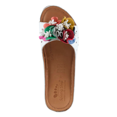 Spring Step Women's Flowerchild Slide Sandal White EU 37 / US 6.5-7