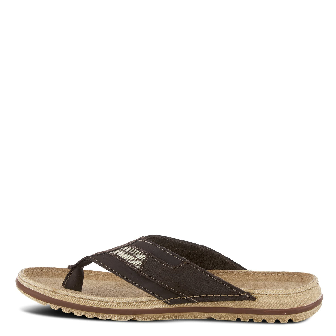 Spring Step Men's Uriel Thong Sandal Dark Brown EU 40 / US 7-7.5