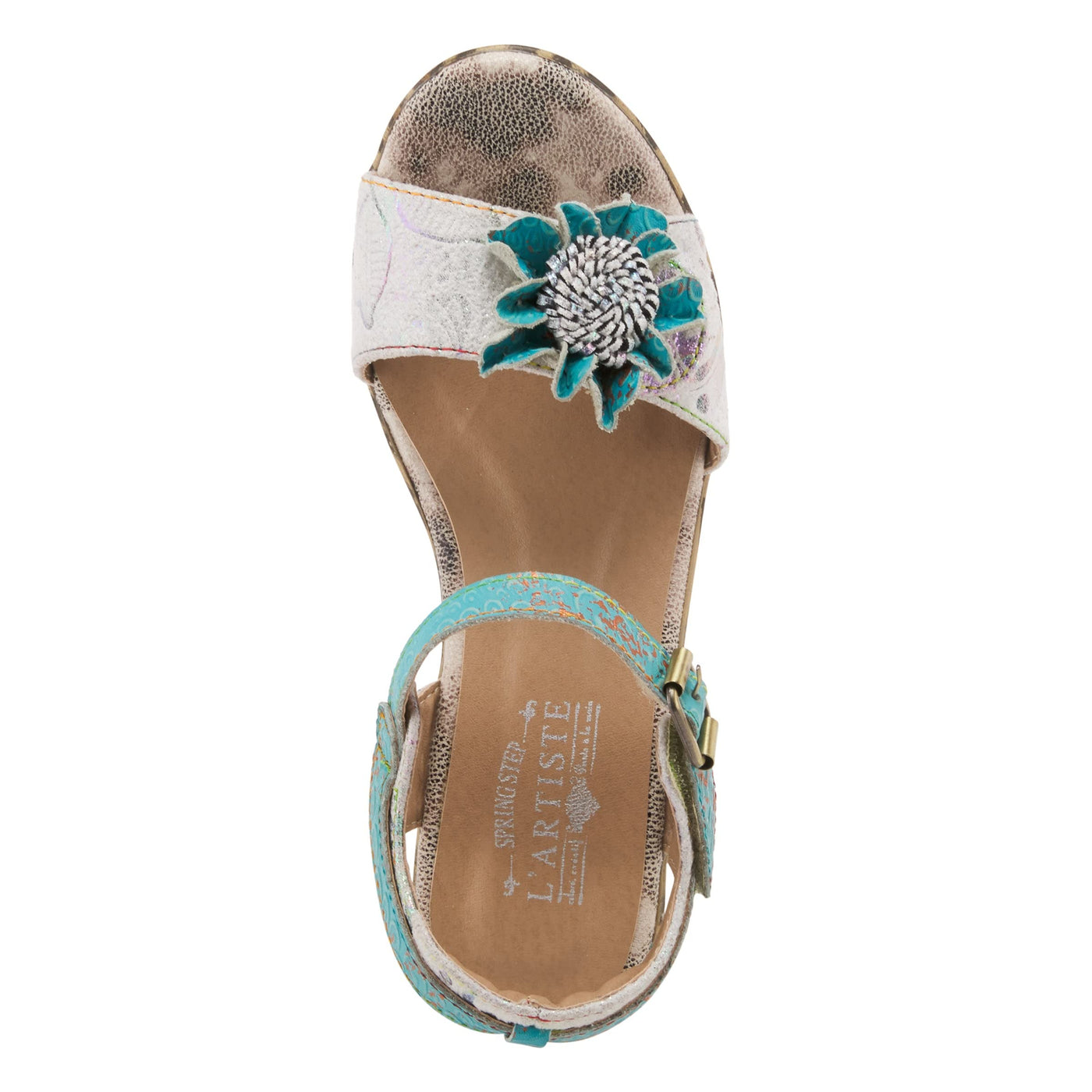 Spring Step L'Artiste Women's Wildcat Quarter Strap Sandal Ice Multi EU 40 / US 9