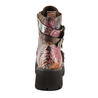 Spring Step L'Artiste Women's Rosaleen Leather Bootie Brown Multi EU 37 / US 6.5-7