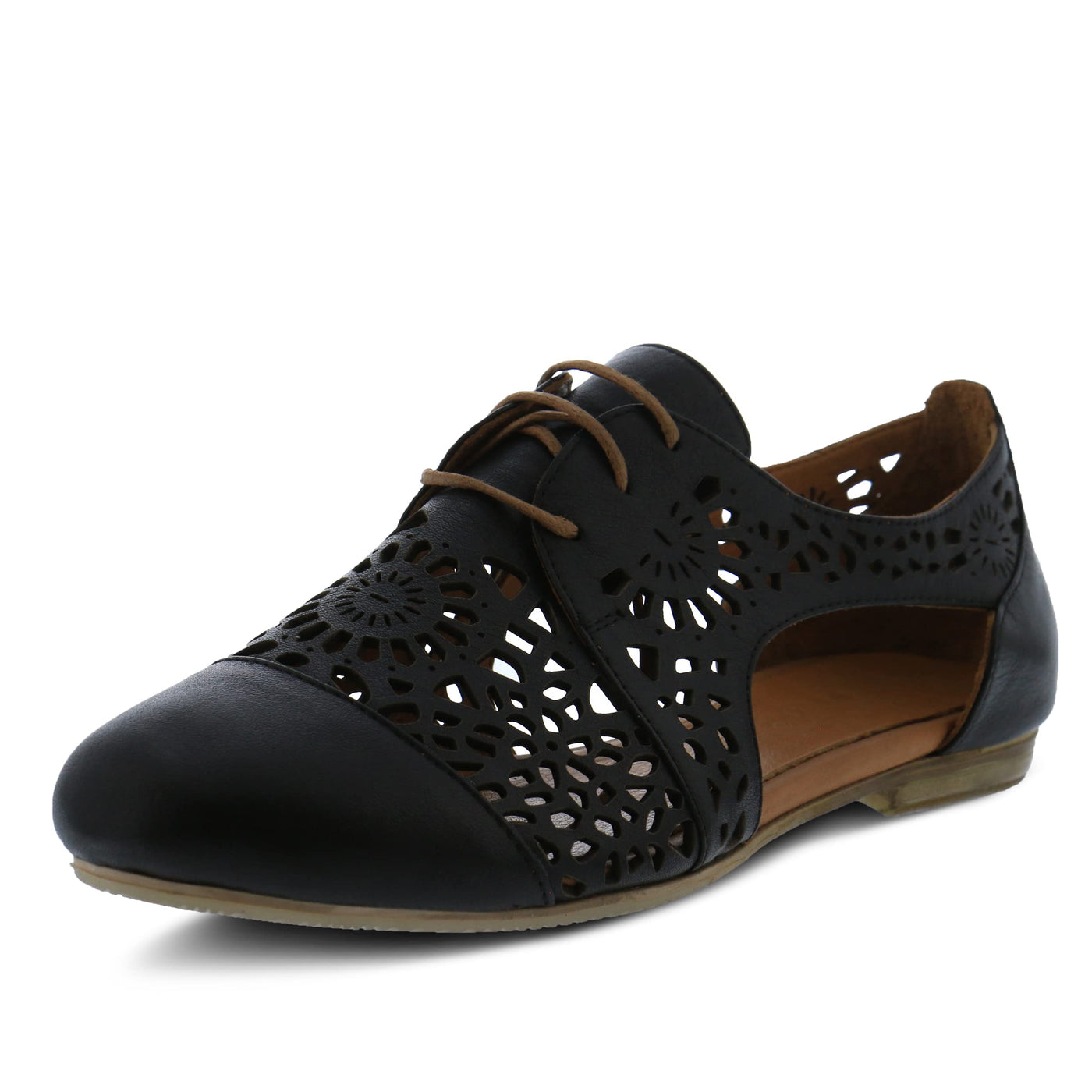 Spring Step Women's Theone Lace-Up Shoe Black EU 39 / US 8.5