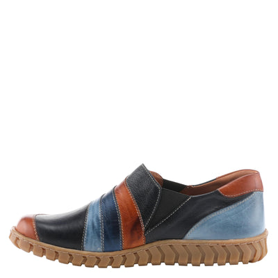 Spring Step Women's Neeta Slip-On Shoe Navy Multi EU 42 / US 10.5-11