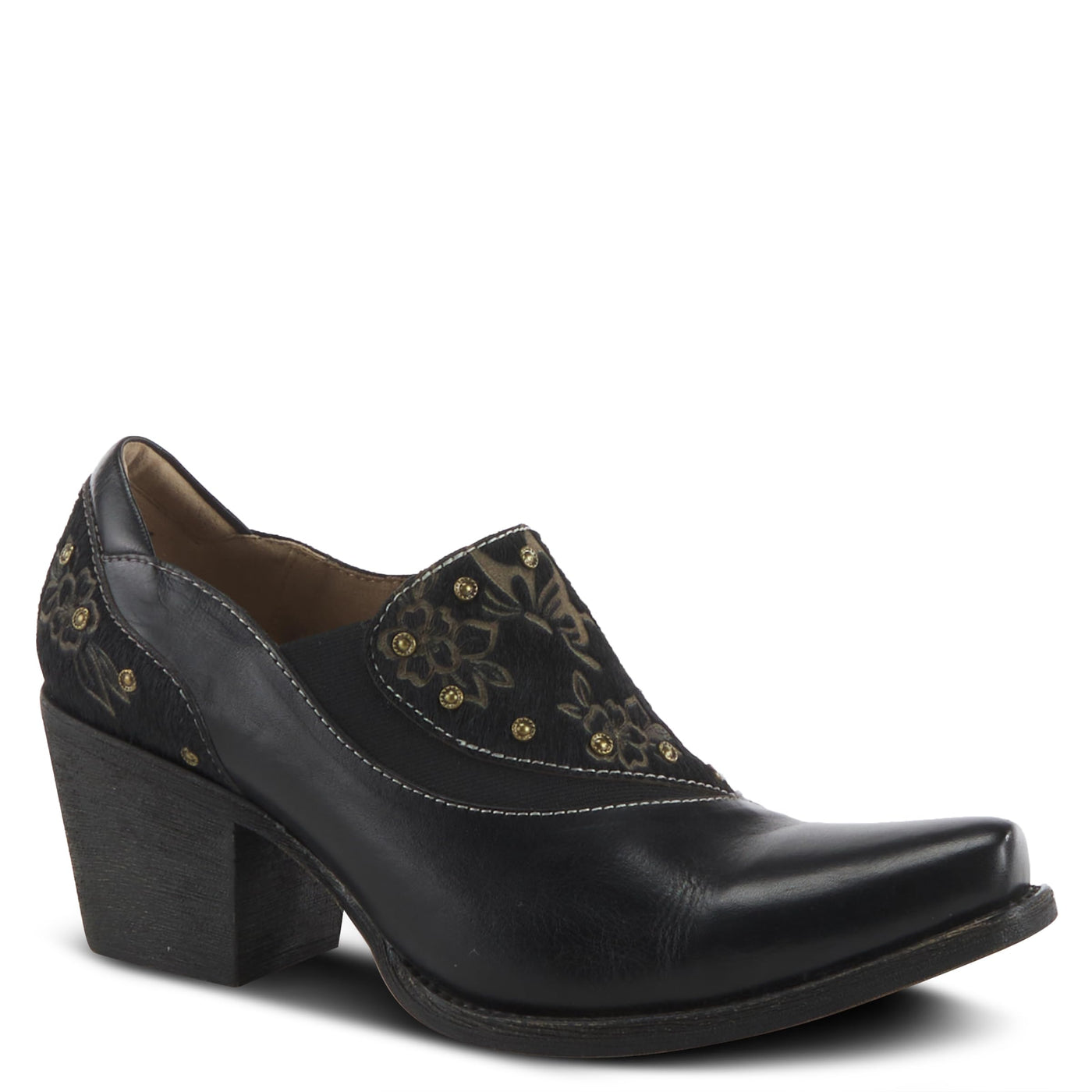 Spring Step L'Artiste Women's Empowerite Hair-On-Hide Shootie Black EU 37 / US 6.5-7