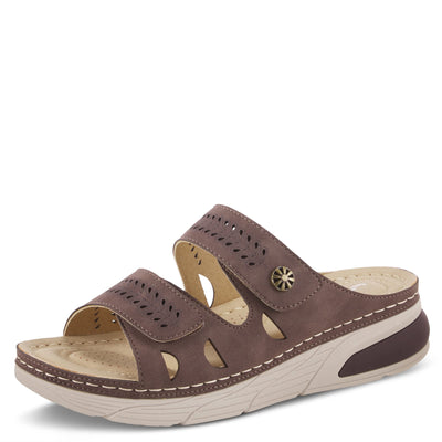 Flexus Women's Drifter Slide Sandal Chocolate Brown EU 39 / US 8.5