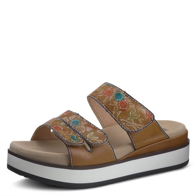 Spring Step L'Artiste Women's Dearest Slide Sandal Beige Multi EU 36 / US 5.5-6