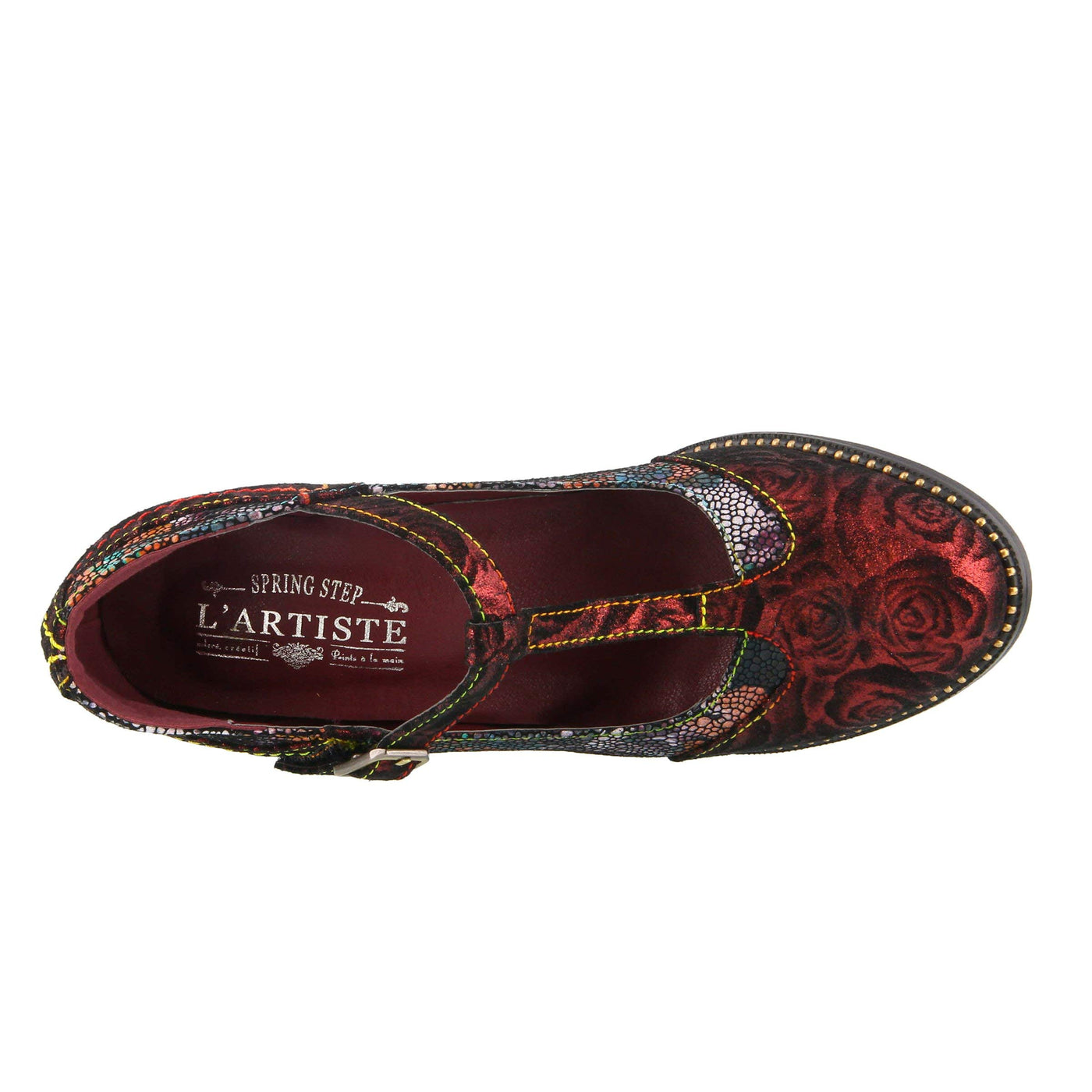 L'Artiste by Spring Step Mazie Bordeaux Multi Shoe US 9.5-10