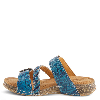 Spring Step L'Artiste Women's Astra Slide Sandal Blue EU 37 / US 6.5-7