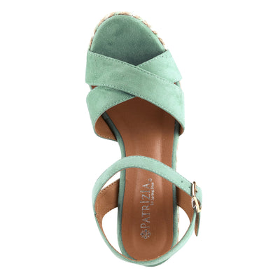 PATRIZIA Women's Sloane Wedge Sandal Teal EU 38 / US 7.5-8