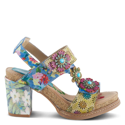 Spring Step L'Artiste Women's Guitarra Back Strap High Heel Sandal Blue Multi EU 42 / US 10.5-11