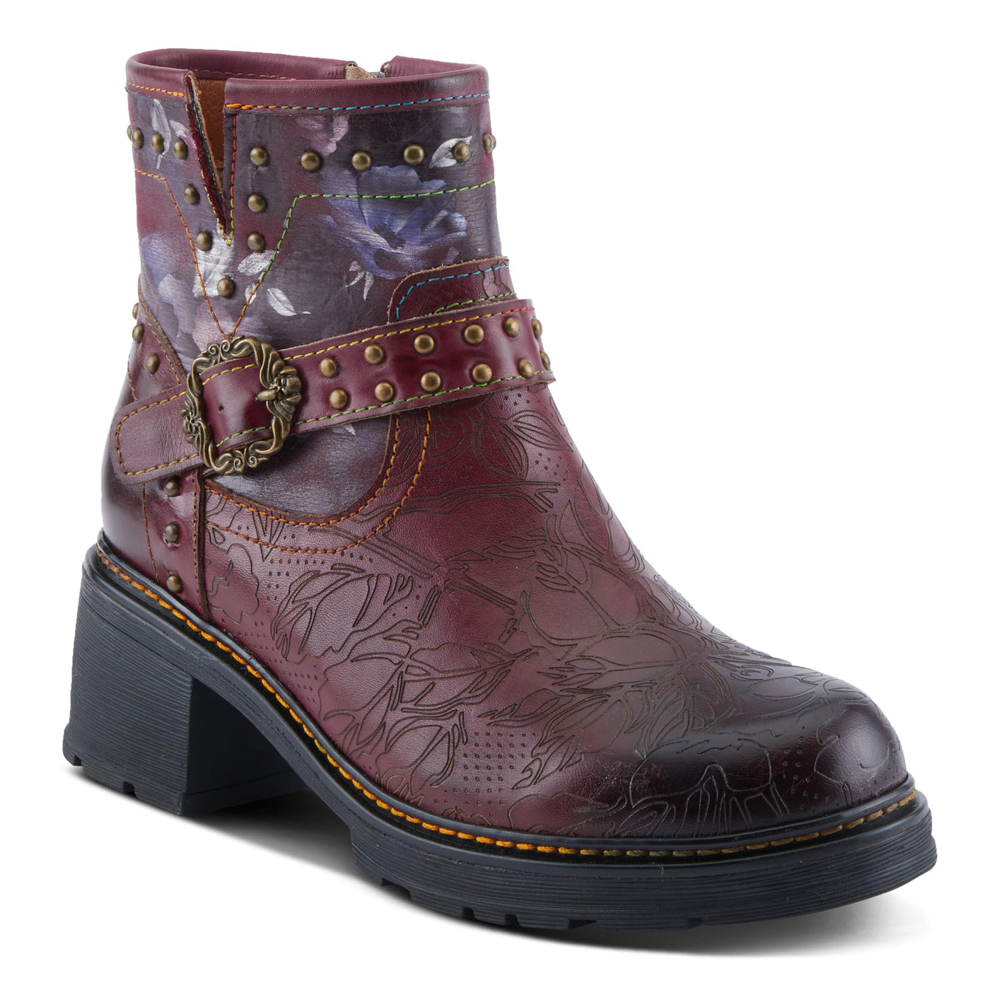 L'Artiste by Spring Step Women's Branchout Fashion Boot, Bordeaux Multi, 7